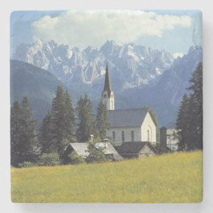 Posavasos De Piedra Europa, Austria, Gosau. La aguja de la iglesia