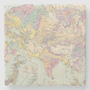 Posavasos De Piedra Europa de Asien u - mapa del atlas de Asia y de