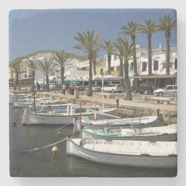 Posavasos De Piedra Europa, España, Menorca. Pesca (Anverso)