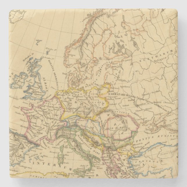 Posavasos De Piedra Europa vieja (Anverso)