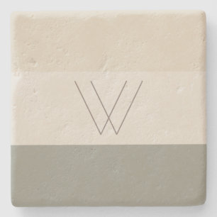 Posavasos De Piedra Evergreen Suave Personalizado, Blanco Deslucido, M