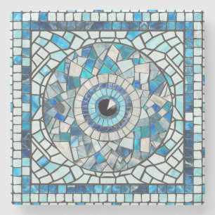 Posavasos De Piedra Evil Eye Amulet Mosaic Art