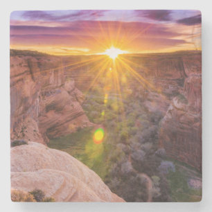 Posavasos De Piedra Explosión de sol en Canyon de Chelly, AZ