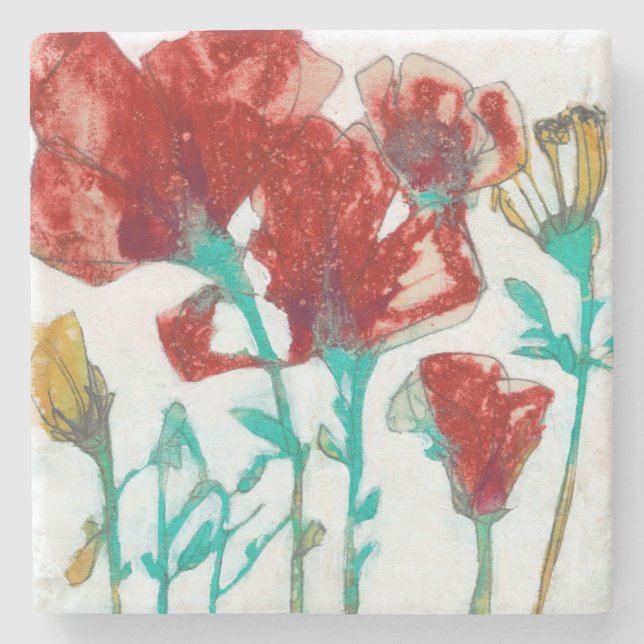Posavasos De Piedra Expresión de flor II (Anverso)