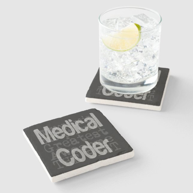 Posavasos De Piedra Extraordinaria del código médico (Lateral)