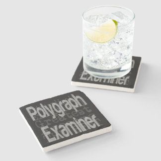 Posavasos De Piedra Extraordinaria del examinador del polígrafo