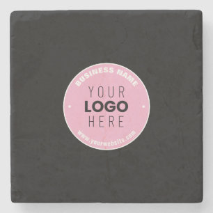 Posavasos De Piedra Fácil reemplazo de logotipo y texto editable Ros
