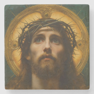 Posavasos De Piedra Faith Hope Love   Regalo cristiano de Jesucristo