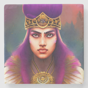 Posavasos De Piedra Fallon Fierce Freedom Warrior, Pascua de Piedra
