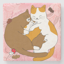 Posavasos De Piedra Familia de felinos