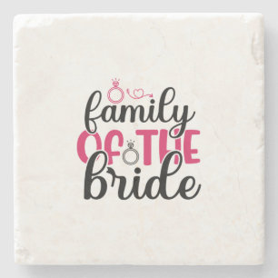 Posavasos De Piedra Familia de la Novia en la Boda