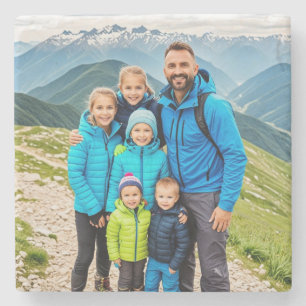 Posavasos De Piedra Familia fotográfica personalizado 1