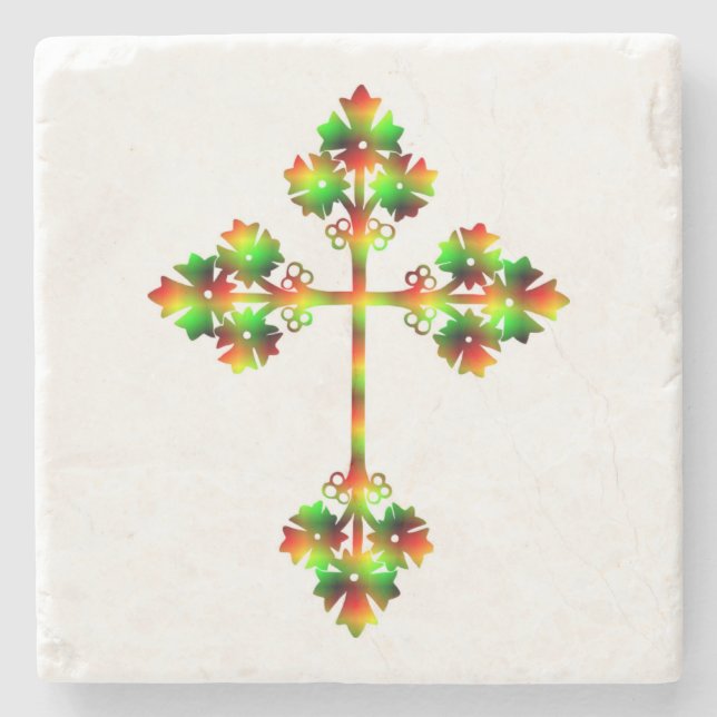 POSAVASOS DE PIEDRA FANCY CROSS (Anverso)