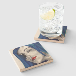 Posavasos De Piedra Fantasía gótica de horror surreal bellamente rota 
