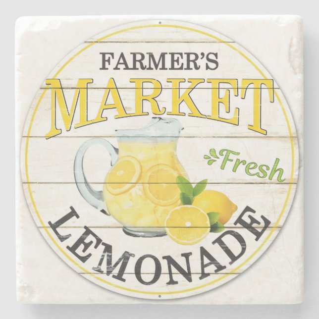 Posavasos De Piedra Farmers Market Fresh Lemonade (Anverso)
