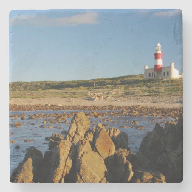 Posavasos De Piedra Faro de Cabo Agulhas, Cabo Occidental 2 (Anverso)