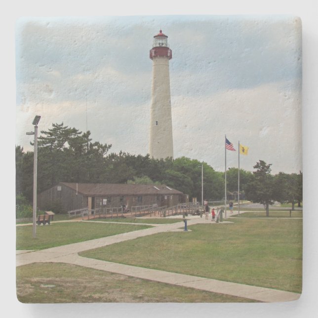 Posavasos De Piedra Faro de Cape May (Anverso)