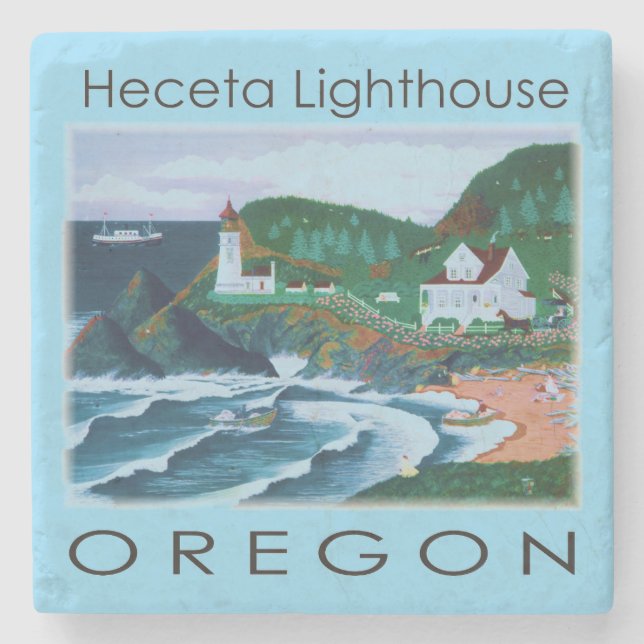 Posavasos De Piedra Faro de Heceta (Anverso)