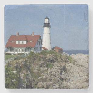 Posavasos De Piedra Faro de Portland Head, Cape Elizabeth,Maine,