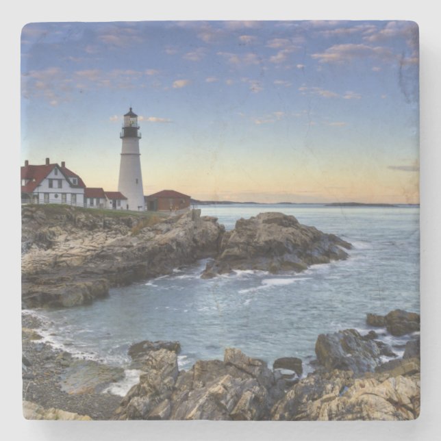 Posavasos De Piedra Faro principal de Portland (Anverso)
