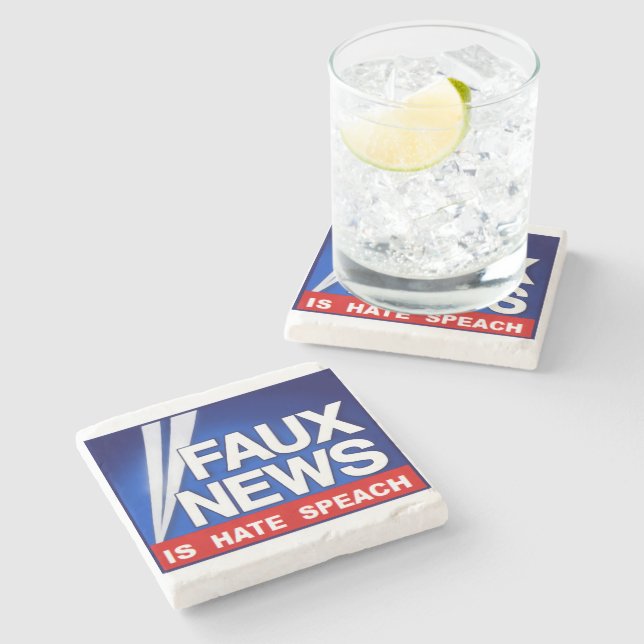Posavasos De Piedra Faux News (Lateral)