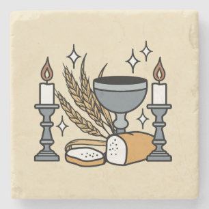 Posavasos De Piedra Fe y Gracia Espiritual – Cristiano Inspirador