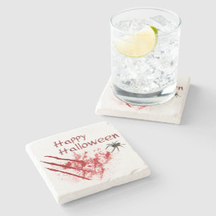 Posavasos De Piedra Felices Escratches de Halloween