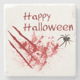 Posavasos De Piedra Felices Escratches de Halloween