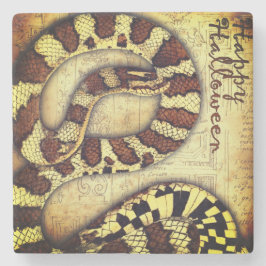 Posavasos De Piedra Felices fiestas de Halloween