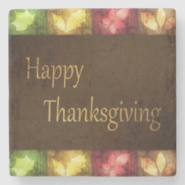 Posavasos De Piedra Felices hojas de acción de gracias