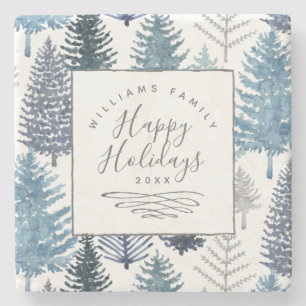 Posavasos De Piedra Felices vacaciones invierno Pines Personalizado pi