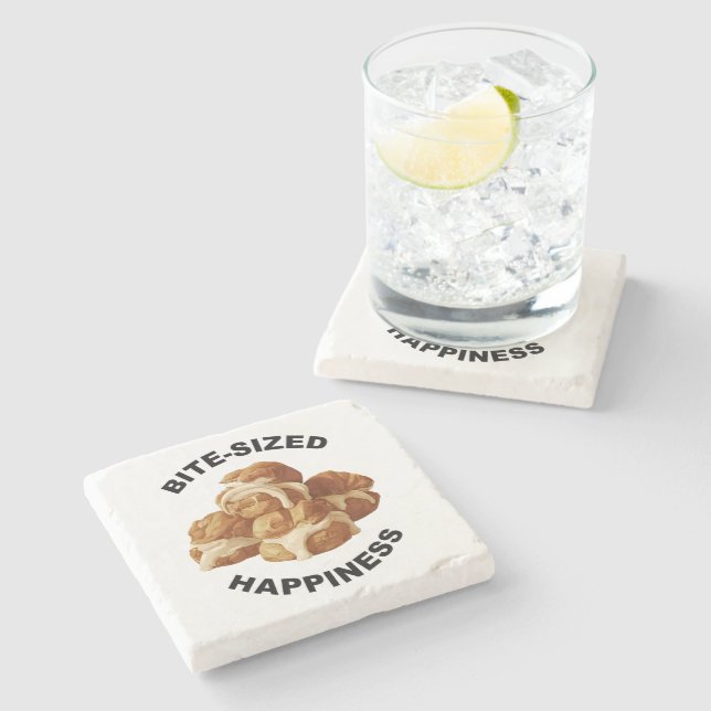 Posavasos De Piedra Felicidad al tamaño de las cometas Profiteroles (Lateral)