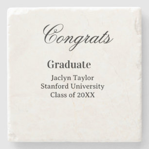 Posavasos De Piedra Felicidades graduación nombre universidad nombre p