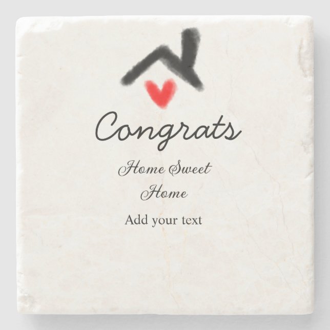 Posavasos De Piedra Felicitaciones a la inauguración de nuevos inmuebl (Anverso)