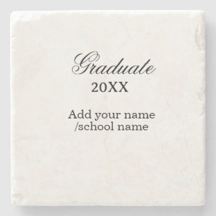 Posavasos De Piedra Felicitaciones simples de graduación minimalista a
