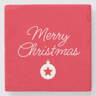 Posavasos De Piedra Feliz Año Nuevo Feliz Navidad Temporada de Vacacio
