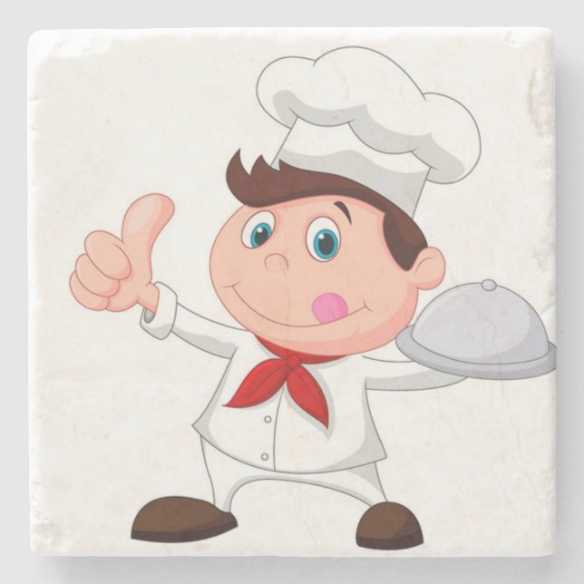 POSAVASOS DE PIEDRA **FELIZ CHEF O BAKER** COSTERO (Anverso)