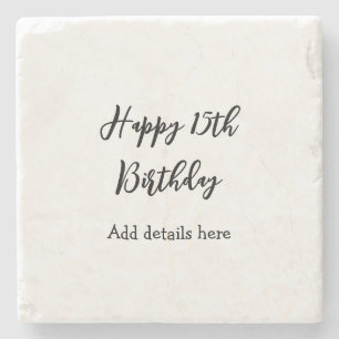 Posavasos De Piedra Feliz cumpleaños 15 nombre quinceañera detalles si