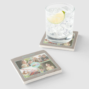 Posavasos De Piedra Feliz deseo de Pascua