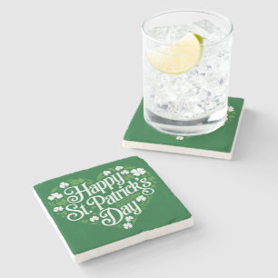 Posavasos De Piedra Feliz Día de San Patricio