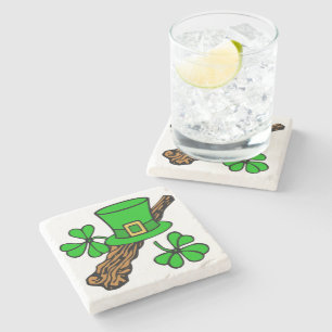 POSAVASOS DE PIEDRA FELIZ DÍA DE SAN PATRICK