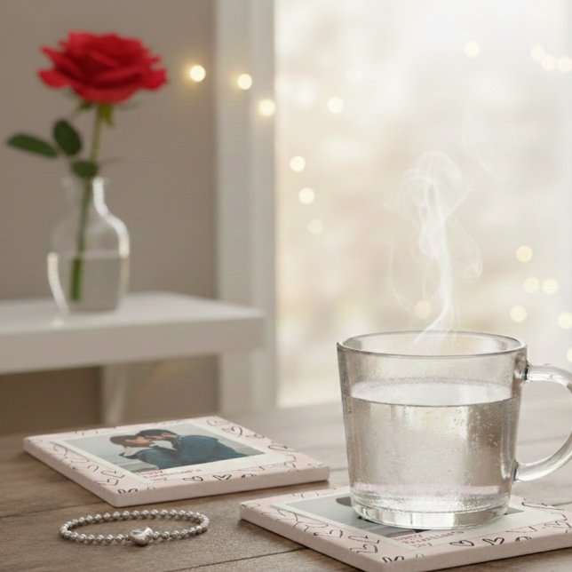 Posavasos De Piedra Feliz Día de San Valentín Moderna y elegante foto  (Subido por el creador)