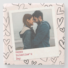 Posavasos De Piedra Feliz Día de San Valentín Moderna y elegante foto