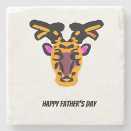 Posavasos De Piedra Feliz día del padre ciervo