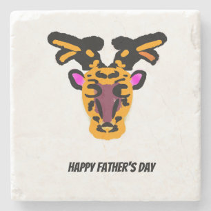 Posavasos De Piedra Feliz día del padre ciervo