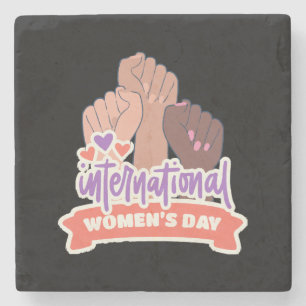Posavasos De Piedra Feliz Día Internacional de la Mujer