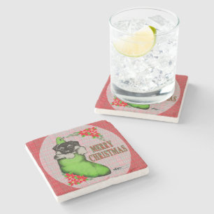 Posavasos De Piedra Feliz Navidad