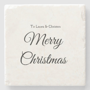 Posavasos De Piedra Feliz Navidad añadir nombre texto regalo personali