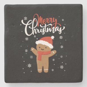Posavasos De Piedra Feliz Navidad Ginger Bread Xmas Navidades Cookie