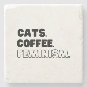 Posavasos De Piedra Feminismo en el café de los gatos